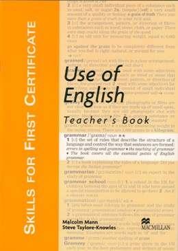 SKILLS FOR FIRST CERTIFICATE USE OF ENGLISH TEACHER'S BOOK